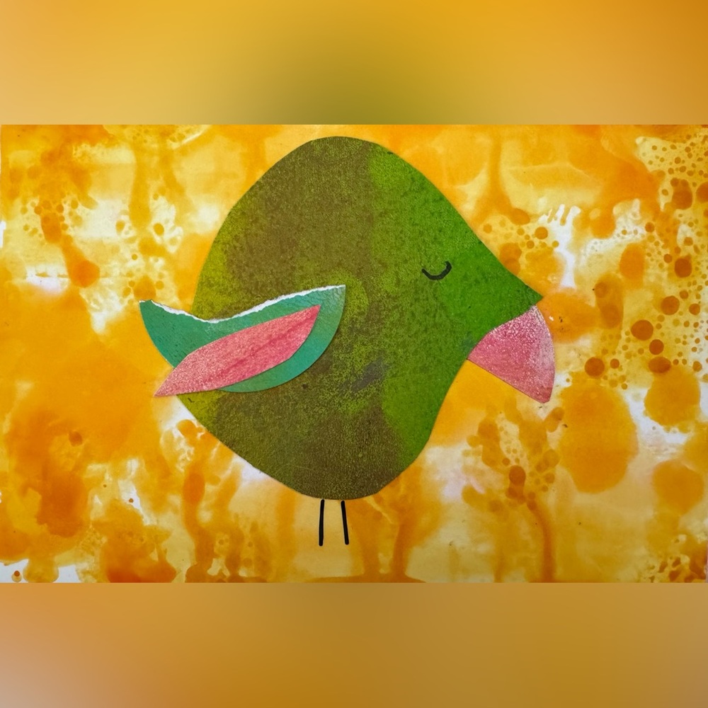 Handmade one-of-a-kind bird collage